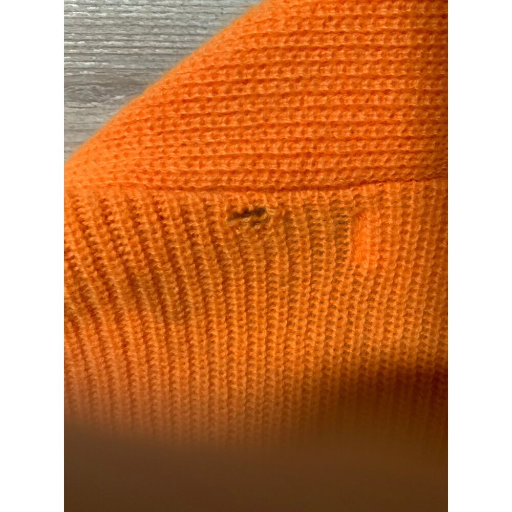 NWT- Pilcro Anthropologie Cashmere Cardigan Sweater M/L Orange- Heart - Picture 3 of 6